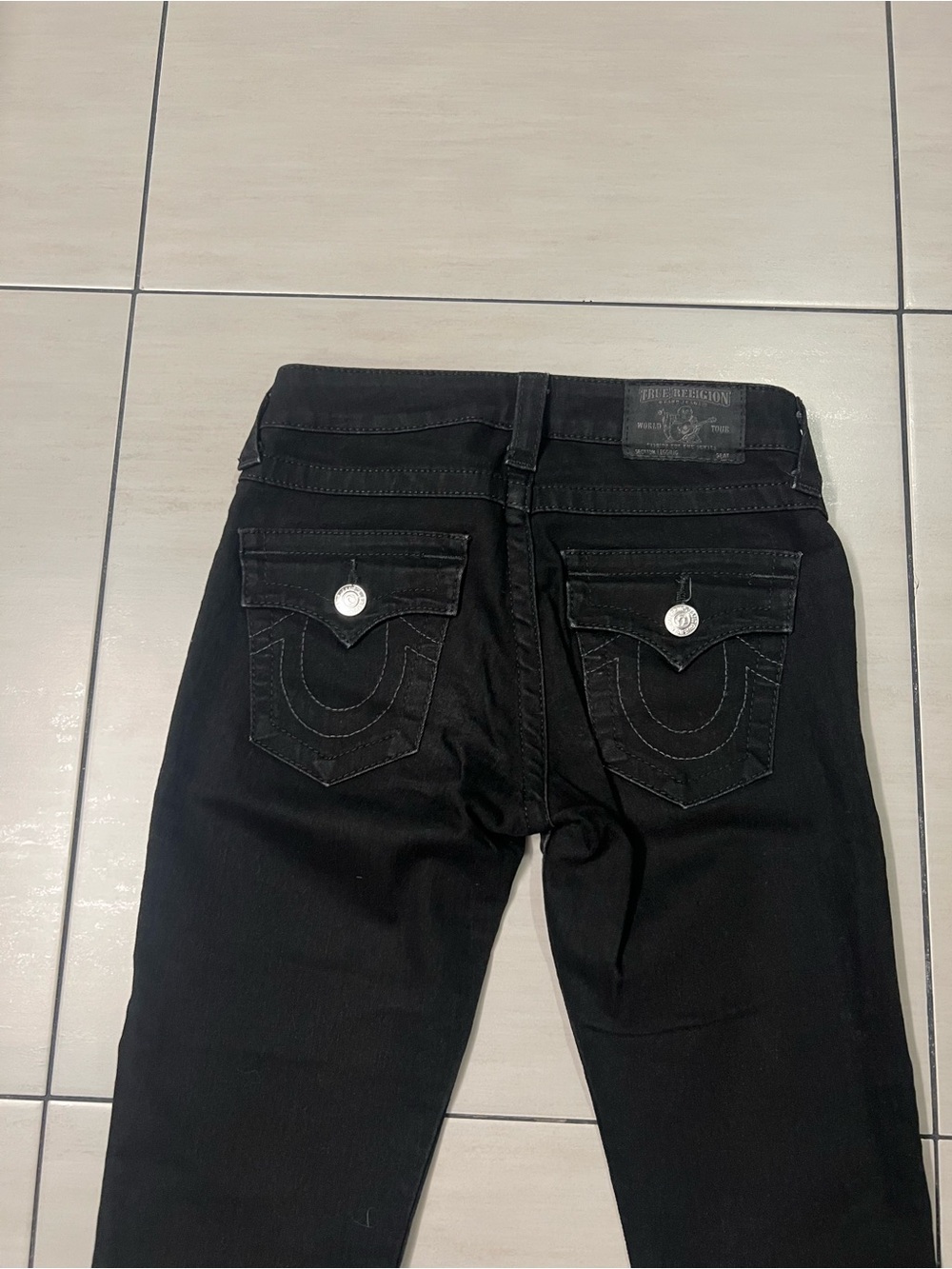 True Religion Vintage Black Skinny Legging Jeans Size 26